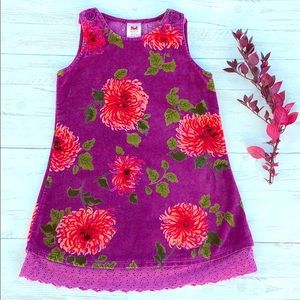 April Cornell Purple Velour Zinnia Dress